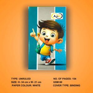 Aim Long Size Unruled Notebook