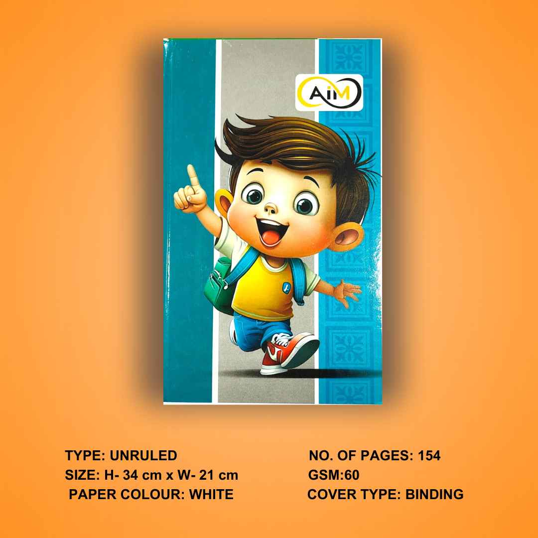 Aim Long Size Unruled Notebook Aim Long Size Unruled Notebook